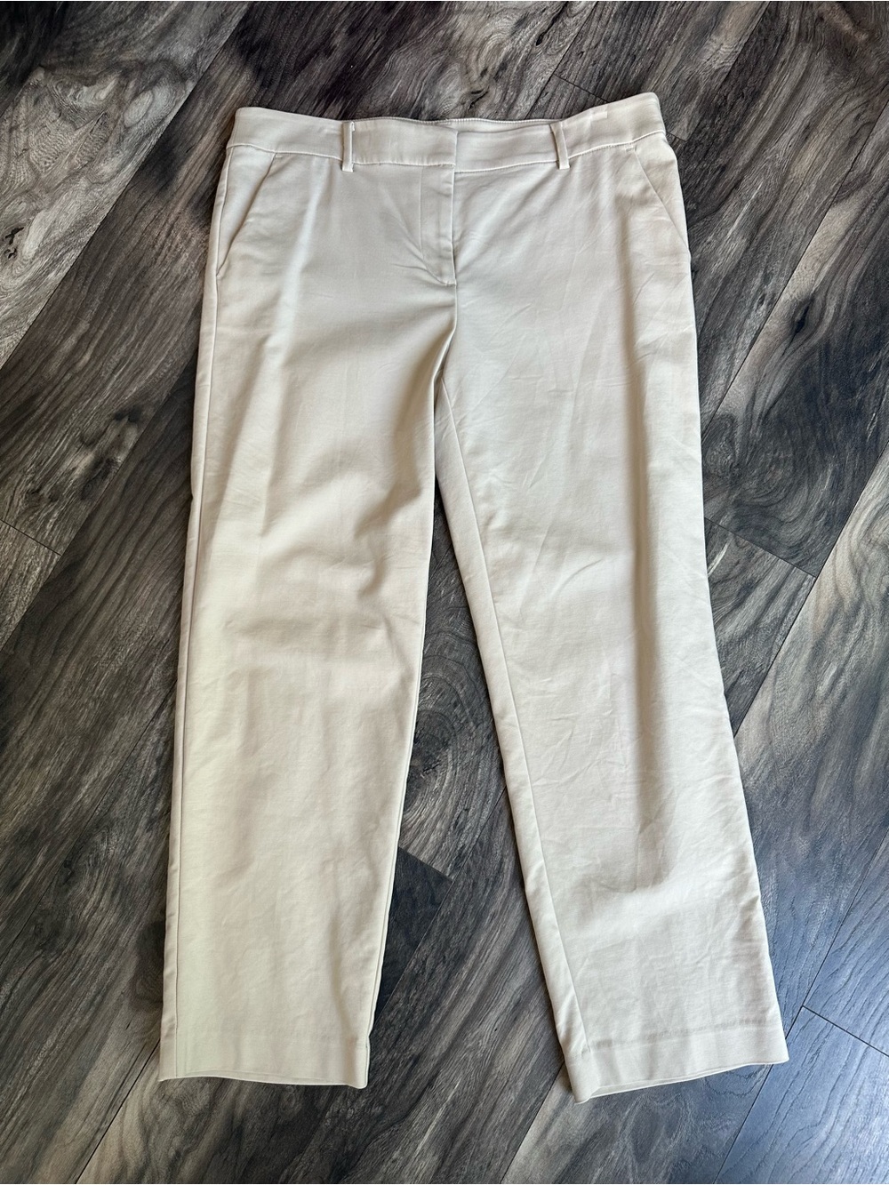 LOFT Riviera Slim Light Khaki Ankle Pants